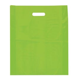 Bolsa de plástico asa troquelada 45x50 cm verde - 100 unidades Bolsa de plástico asa troquelada 45x50 cm verde - 100 unidades