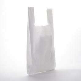 Bolsa de plástico asa camiseta 32x9/9x60 cm blanca - 200 unidades Bolsa de plástico asa camiseta 32x9/9x60 cm blanca - 200 unidades