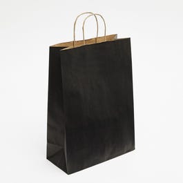 Bolsas de papel asa rizada 27x12x37 cm negras - 50 unidades Bolsas de papel asa rizada 27x12x37 cm negras - 50 unidades