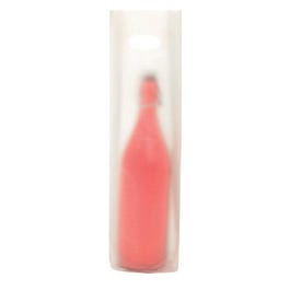Bolsa de plástico 1 botella 12x3/3x46 cm blanca - 100 unidades Bolsa de plástico 1 botella 12x3/3x46 cm blanca - 100 unidades
