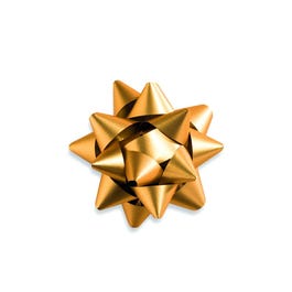 Estrella adhesiva metalizada 13 mm oro mate - 40 unidades Estrella adhesiva metalizada 13 mm oro mate - 40 unidades