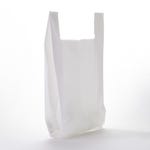 Bolsa de plástico asa camiseta 45x10/10x70 cm blanco - 100 unidades
