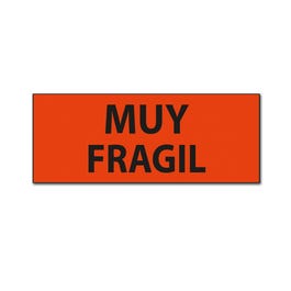Etiquetas adhesivas Muy frágil 9,4x3,8 cm naranja/negra - 1000 unidades Etiquetas adhesivas Muy frágil 9,4x3,8 cm naranja/negra - 1000 unidades