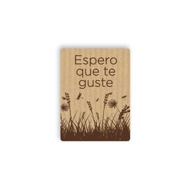 Etiquetas adhesivas campo Espero que te 3x4 cm kraft/blancas - 250 unidades Etiquetas adhesivas campo Espero que te 3x4 cm kraft/blancas - 250 unidades