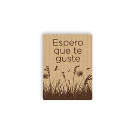 Etiquetas adhesivas campo Espero que te 3x4 cm kraft/blancas - 250 unidades