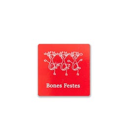 Etiquetas adhesivas Renos Bones 4x3 cm rojo/blanco - 250 unidades Etiquetas adhesivas Renos Bones 4x3 cm rojo/blanco - 250 unidades