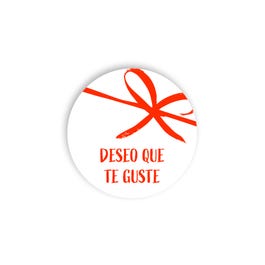 Etiquetas adhesivas lacito Deseo que te guste 3,5 cm roja/blanca - 250 unidades Etiquetas adhesivas lacito Deseo que te guste 3,5 cm roja/blanca - 250 unidades