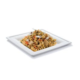 Platos cuadrados 26x26 cm blanco satinado - 50 unidades Platos cuadrados 26x26 cm blanco satinado - 50 unidades