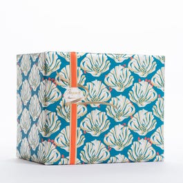 Papel de regalo Flores 70 cm azul/blanco/rojo - 100 metros Papel de regalo Flores 70 cm azul/blanco/rojo - 100 metros