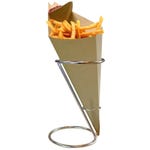 Soporte para cono de patatas fritas de acero inoxidable diámetro 11,5x18 cm