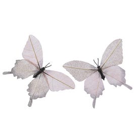 Mariposa surtida con clip 14,5x11 cm blanca/rosa Mariposa surtida con clip 14,5x11 cm blanca/rosa