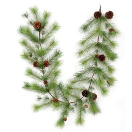 Guirnalda de abeto con piñas 183 cm verde/marrón Guirnalda de abeto con piñas 183 cm verde/marrón