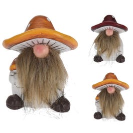 Gnomo gorro seta 9 cm marrón/blanco/rojo Gnomo gorro seta 9 cm marrón/blanco/rojo