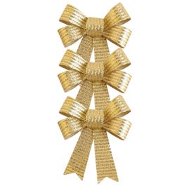 Lazos gofrados 10x12,7 cm oro - 3 unidades Lazos gofrados 10x12,7 cm oro - 3 unidades