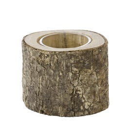 Portavelas tronco 6x6 cm marrón Portavelas tronco 6x6 cm marrón