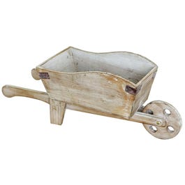 Expositor carretilla madera 55x18x25 cm marrón envejecido Expositor carretilla madera 55x18x25 cm marrón envejecido