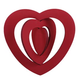 Colgante 3 corazones 40 cm rojo Colgante 3 corazones 40 cm rojo