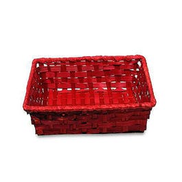 Cesta mimbre 30x21x6,5 cm roja Cesta mimbre 30x21x6,5 cm roja