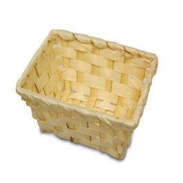 Cesta mini mimbre 17x12x6,5 cm marrón claro Cesta mini mimbre 17x12x6,5 cm marrón claro