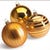 Bolas decoradas 15 cm oro brillo - 3 unidades