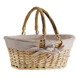 Cesta asas ovalada 35x29x15 cm blanca Cesta asas ovalada 35x29x15 cm blanca