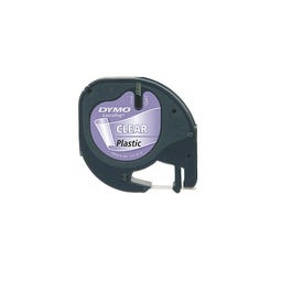 Cinta plástico Dymo Letratag 1,2 cm transparente - 4 metros Cinta plástico Dymo Letratag 1,2 cm transparente - 4 metros