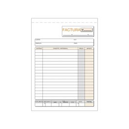 Talonario factura duplicado 21x15 cm blanco Talonario factura duplicado 21x15 cm blanco