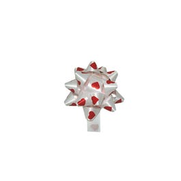 Estrella adhesiva corazones 10 mm Ø5 cm blanco/rojo - 60 unidades Estrella adhesiva corazones 10 mm Ø5 cm blanco/rojo - 60 unidades