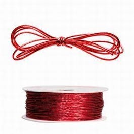 Cordón metalizado 1,2 mm rojo - 50 metros Cordón metalizado 1,2 mm rojo - 50 metros