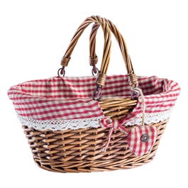 Cesta mimbre ovalada 35x29x15 cm marrón Cesta mimbre ovalada 35x29x15 cm marrón