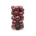 Bolas de Navidad surtidas 4/6 cm rosa brillo - 30 unidades