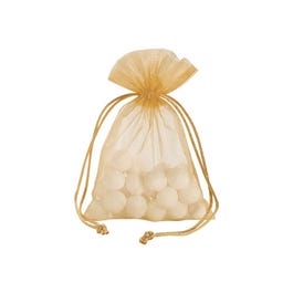 Bolsas organza 12x17 cm oro - 10 unidades Bolsas organza 12x17 cm oro - 10 unidades