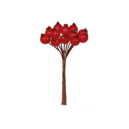 Pick bayas Navidad 10 cm rojo/marrón Pick bayas Navidad 10 cm rojo/marrón