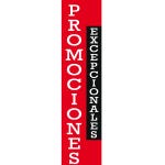 Cartel Promociones Excepcionales 30x115 cm rojo/blanco/negro