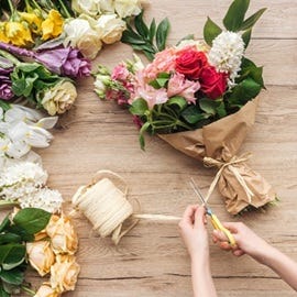 Envoltorio y accesorios de Floristería